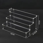 présentoir acrylique transparent moderne cupcake poupées parfum boîtes aveugles trapézoïdales étagère rangement multiple couches