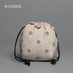 sac thé coton réutilisable bleu gris vert marron beige rouge rose noir imprimé chinois