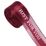 ruban décoratif rouge bleu clair rose violet noir doré rayures just for you satiné
