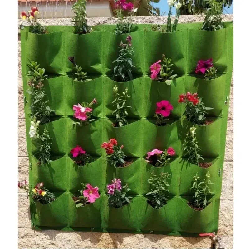 panneau mural poches plantes vert feuilles décoration intérieure jardin vertical fleur fougère suspension écologique