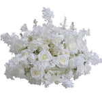 arche fleurs artificielles blanches décoration moderne mariage intérieur soie 120cm 60cm