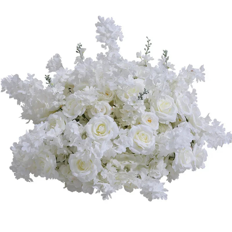 arche fleurs artificielles blanches décoration moderne mariage intérieur soie 120cm 60cm