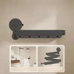rideau douche blanc panda moderne support mural pliable double ventouse invisible