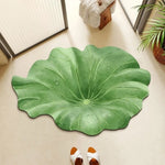tapis feuille plante vert noir marron clair moderne naturel caoutchouc rapide absorbant doux
