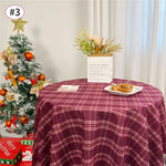 nappe table rectangulaire rouge blanche motif carreaux rustique classique décoration maison