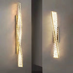 lampe murale moderne or blanc cassé cristal translucide dimmable luxueux