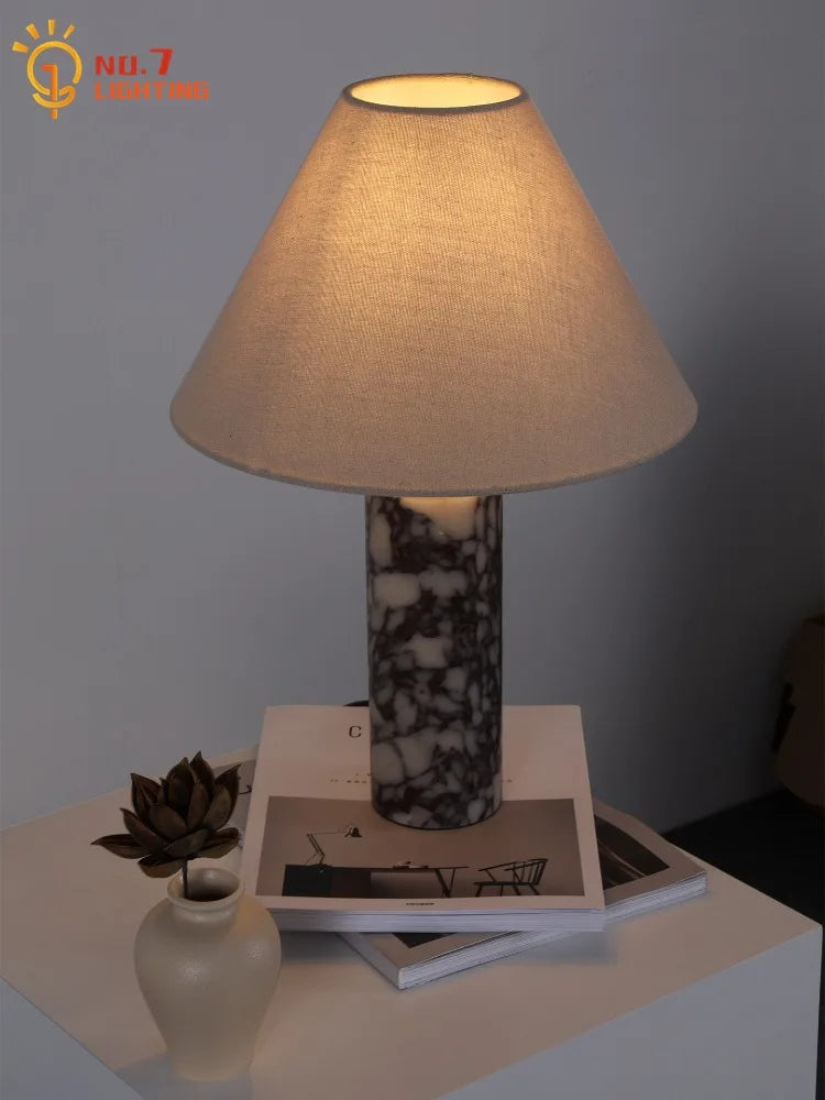 lampe table marbre moderne led e14 blanc noir adhésif opaquet vde
