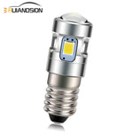 ampoule led e10 500lm 6000k 3000k 12v 4smd 2835 tech argent noir
