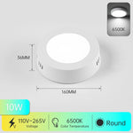 plafonnier led moderne blanc rond carré adaptateur 110240v ccc rohs ul