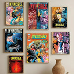 affiche invincible comics multicolore personnages dynamique moderne cadre fácil appliquer decoration