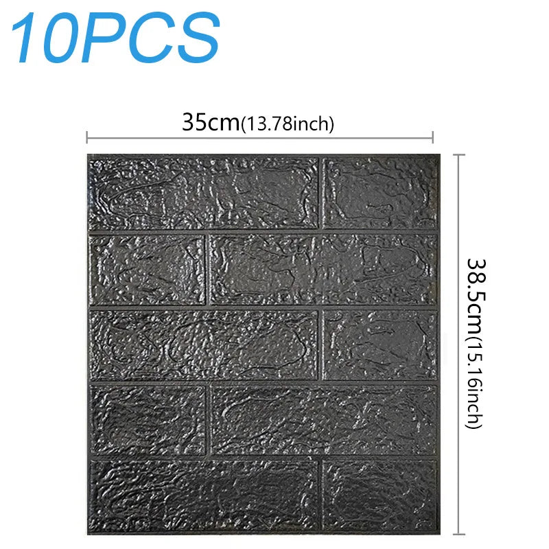 décoration murale adhésive brique texture moderne panneau noir rose marron rustique