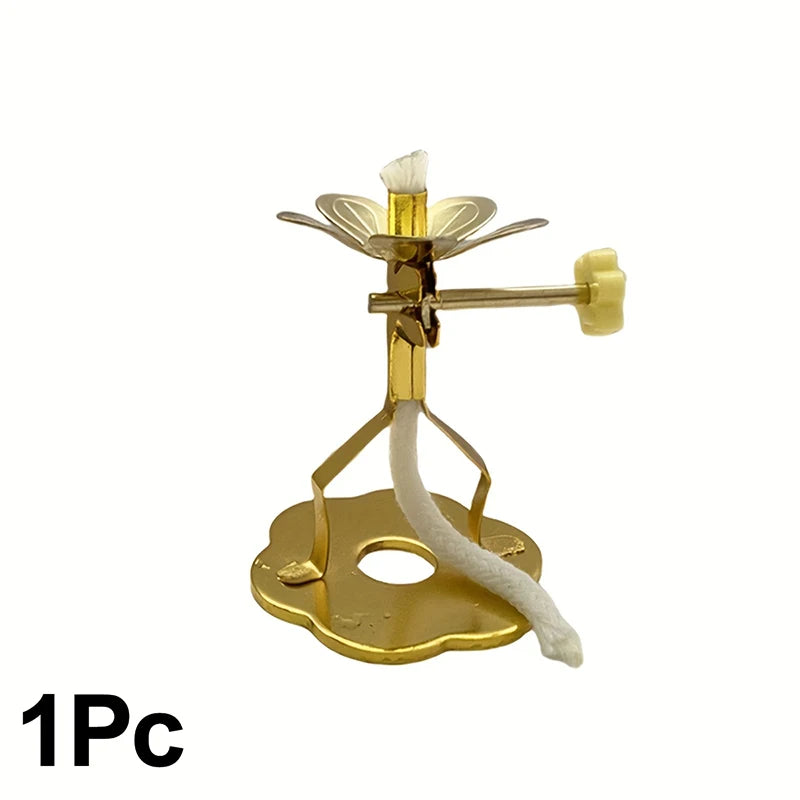 allumeur flamme support bougie moderne doré finition lisse décoration maison adhésif inclusion fleur élégant