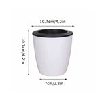 pots fleurs auto arrosage hydroponie moderne blanc noir coton plastique pp