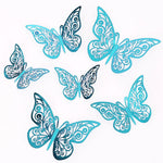 décoration gâteau papillons ornements floraux adhésifs or argent bleu rouge rose vàng trắng