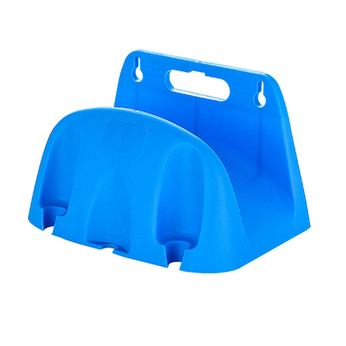support mural tuyau d'arrosage orange noir bleu robuste anti corrosion fixations