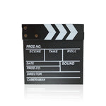 clapboard bois noir blanc rayures diagonales outil cinema prise vue film scène