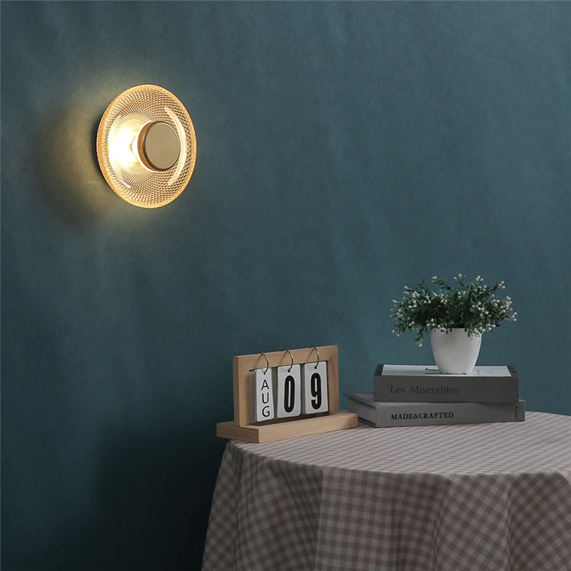 lampes murales modernes transparent vert bronze gris éclairage led intérieur alvéoles suspension chambre salon