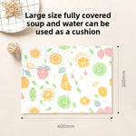 tapis table jetables fruits colorés moderne blanc vert orange rose jaune gris pack 20