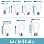 ampoules led e27 blanc opacité moderne 2700k 6500k 3w 6w 12w 15w 18w 20w