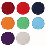coussin chaise rond solide anti salissure mousse pu polyester coton beige orange rouge bleu