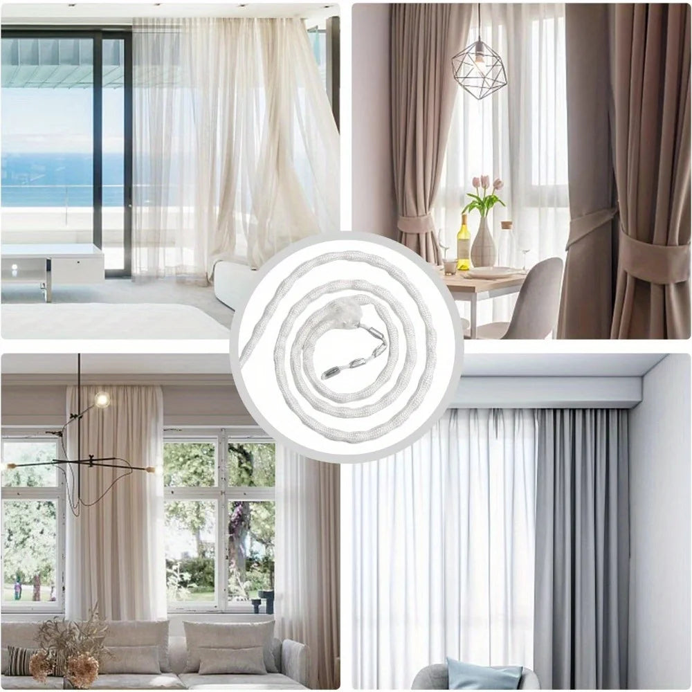 corde rideaux blanche tissée métal moderne 5m decoration intérieureSuspension
