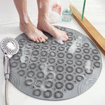 tapis bain antidérapant rose bleu rondelles floraux ventouses adhésives moderne pratique douche bain sécurité