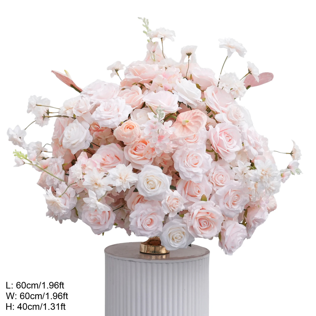 bouquets fleurs artificielles roses blanches romantiques décoration intérieure extérieure événements classiques