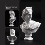 bustes sculptés resine blanc details fins antique figures grecques decor