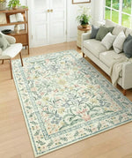 tapis floral motif vintage classique polypropylène polyester salon chambre maison