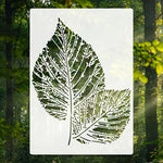 feuilles stylisées stencil vert blanc artisanal peinture murale scrapbooking coloriage gaufrage