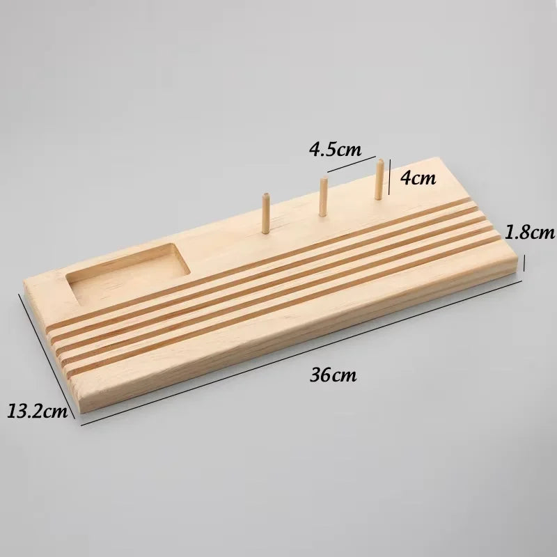support couture bois rack outils bobines aiguilles règle artisanale multifonctionnelle pratique