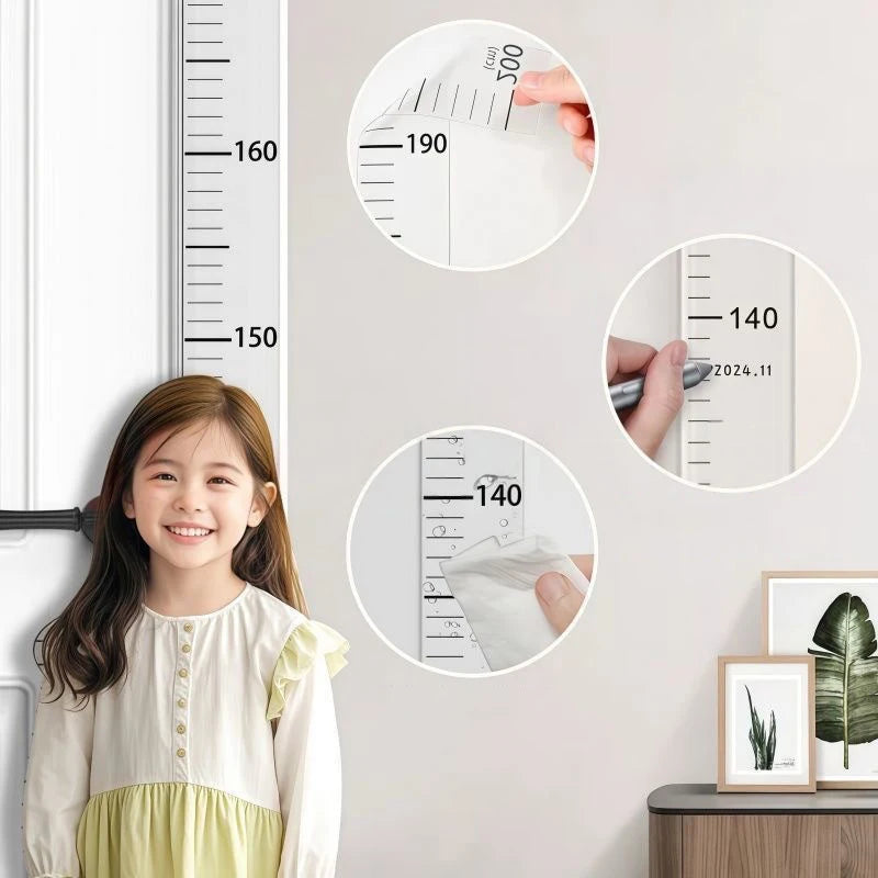 règle croissance murale moderne adhésive rouleau règle rouleau colle texture bois beige blanc 200cm