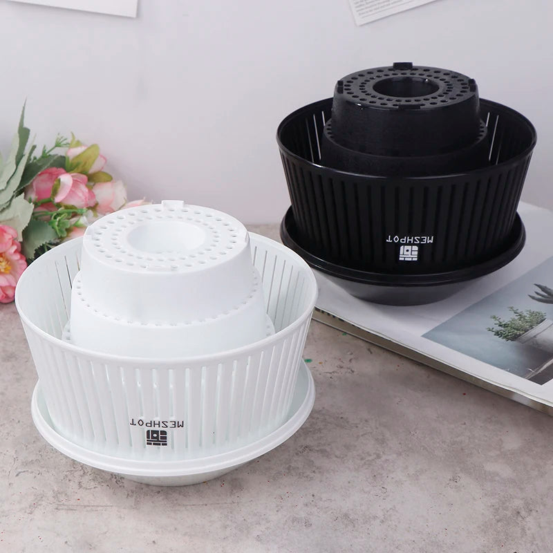 pots plante blanch noirs rayures verticales moderne grille drainageintérieurextérieur