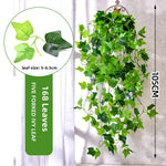 plante artificielle feuilles vertes brillantes moderne 105cm accroches extérieur décoration verte vigne intérieureextérieur