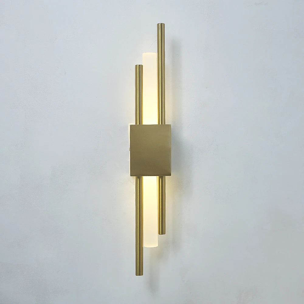 applique murale led moderne or noir blanche rectangulaire lisse minimaliste