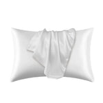 taies d'oreiller rectangulaires satinées polyester qualité supérieure beige doré rouge foncé blanc noir décoration
