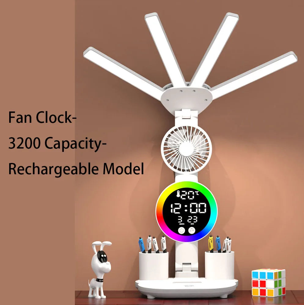 lampe led ventilateur écran digital supports accessoires multifonctionnelle charge usb