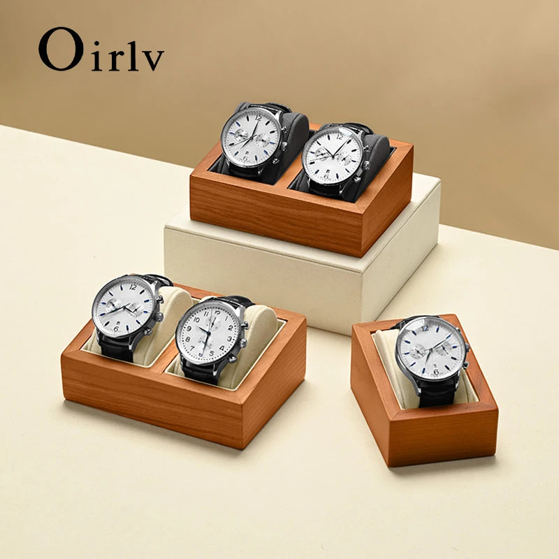 présentoir montres bois intérieur velours portable classique anniversaire voyage festival domestique