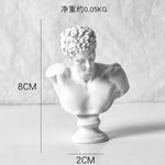 bustes sculptés resine blanc details fins antique figures grecques decor