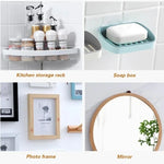 crochet adhésif transparent support photo moderne stockage mural plastique fixe clips rectangulaire