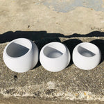 cache pots silicone blanc moderne plateau assorti cache pots beige minimaliste texture lisse