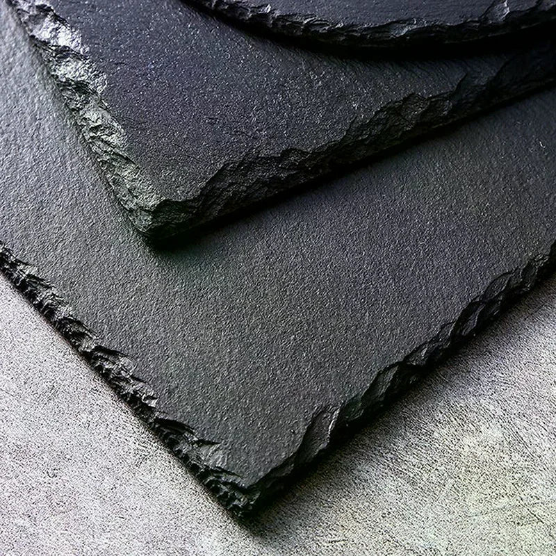 coasters noirs naturels résistants chaleur minimaliste hexagonaux carrés cœur ronds