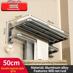 porte serviettes mural aluminium noir étagères salle bain moderne laqué insertion boulon
