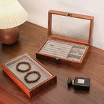 boîte bijoux bois marron gris cadenas colliers bagues boucles d'oreilles