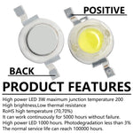 diodes led blanc jaune 1w 3w 100000h clips métalliques moderne 120deg 100lm 3v 600mA