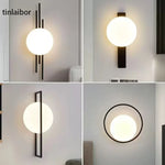 lampe murale moderne minimaliste noir doré éclairage chambre salon entrée étude