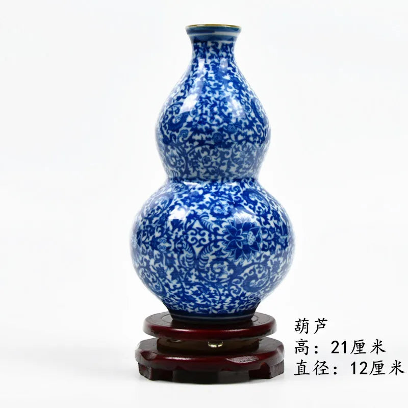 Vase porcelaine bleu et blanc céramique - décor floral élégant