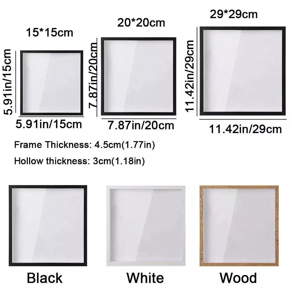 cadre mural contemporain noir blanc bois adhésif simple mat 15cm 20cm 29cm