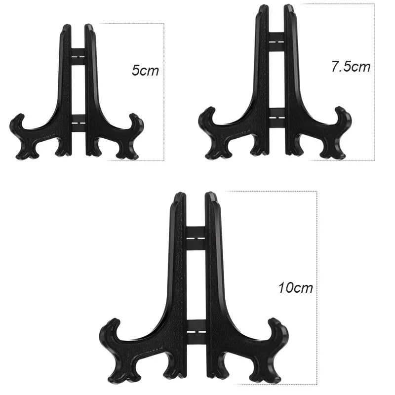 support d'affichage noir clips moderne rangement photo vaisselle transparent 5cm 7.5cm 10cm