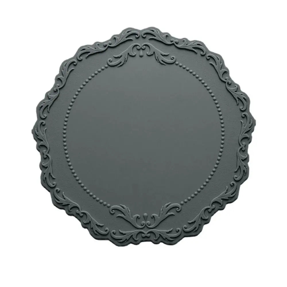 placemat classique ornements floraux bordure dentelée silicone gris vert rouge bleuclair rose beige blanc